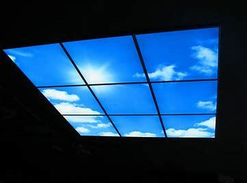 3D Version blue sky and white cloud led panel light,